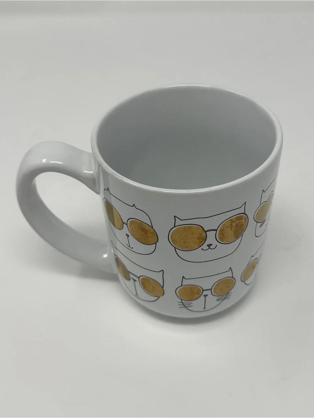 Cat mug - Cat coffee cup - cats with Gold Sunglasses 16 oz cup